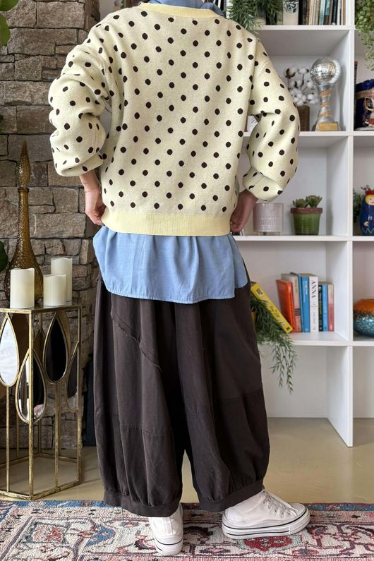 Edie Polka Dot Knit Lemon